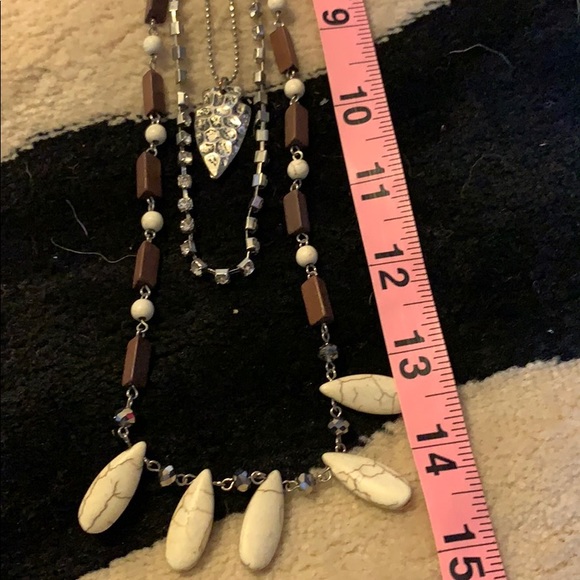 Gifted to buyer...Layered silver/bead necklace - Picture 3 of 6